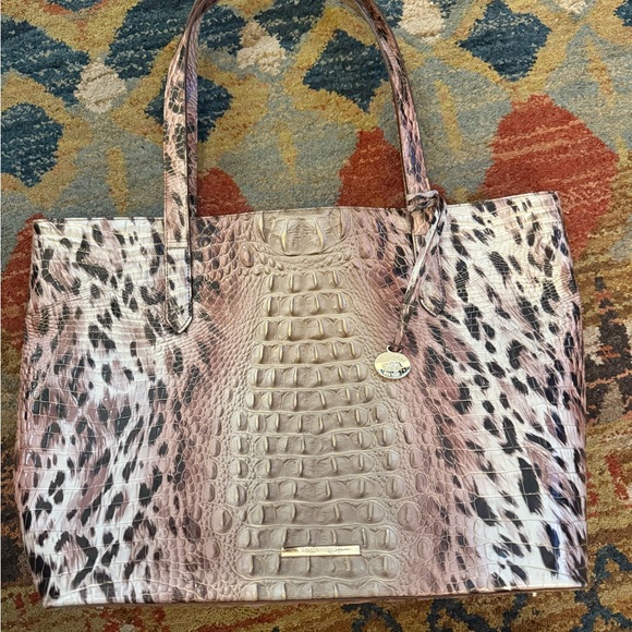 Brahmin Medium Misha Prowl Melbourne Leather Tote Cheetah UNICORN Rare